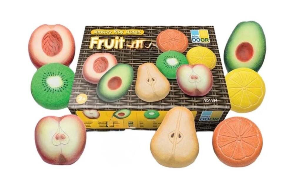 Fruit Sensory Play Stones Set of 7 YD1134 Yellow Door